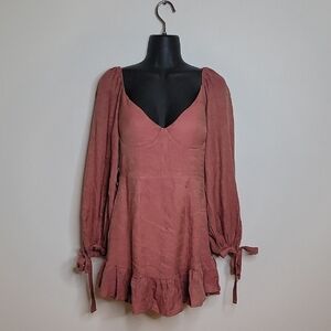 Saints And Secrets Long Sleeve Antique Rose  Dress Size Small NWT